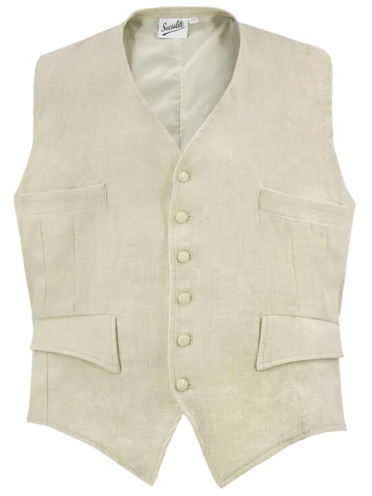 1940s Vintage Gadabout Linen Waistcoat