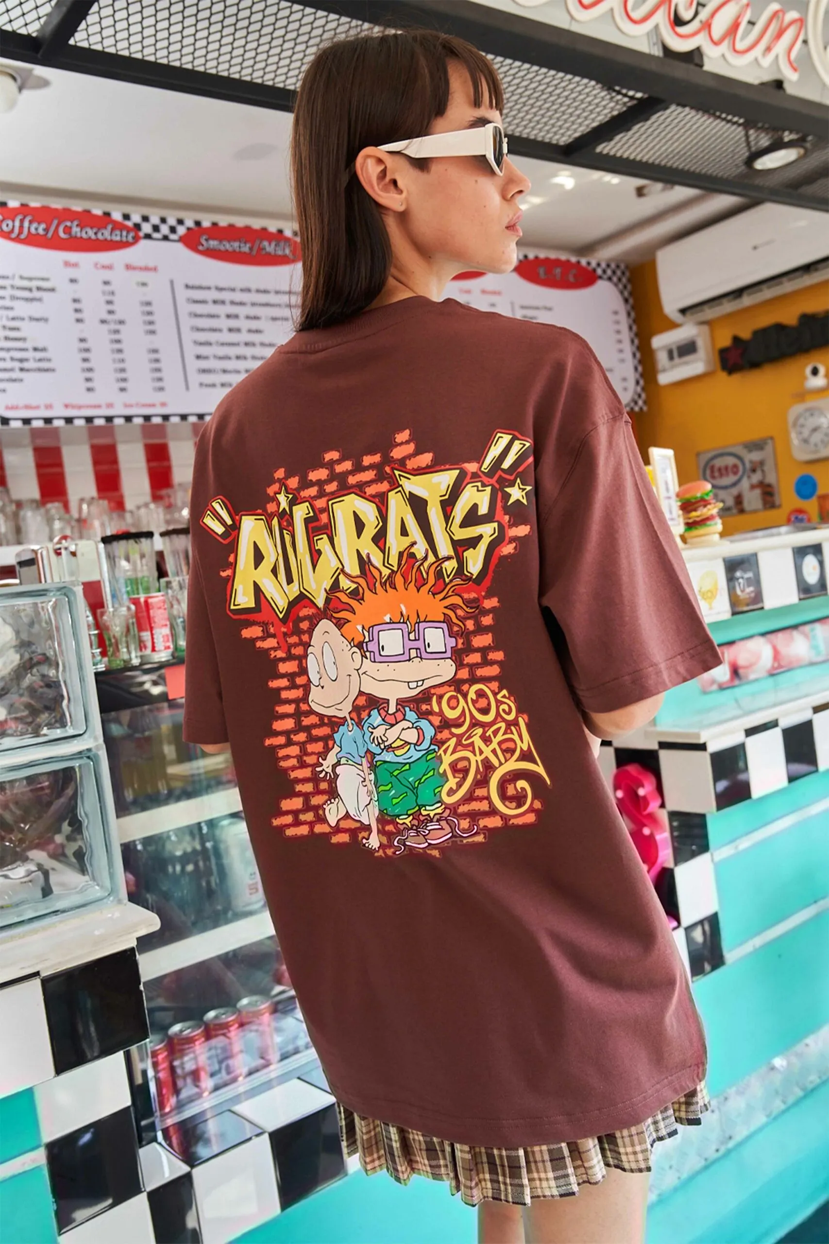 90's Brown Oversized T-Shirt