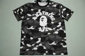 A Bathing Ape BAPE Black Gray White Authentic Camo T-Shirt