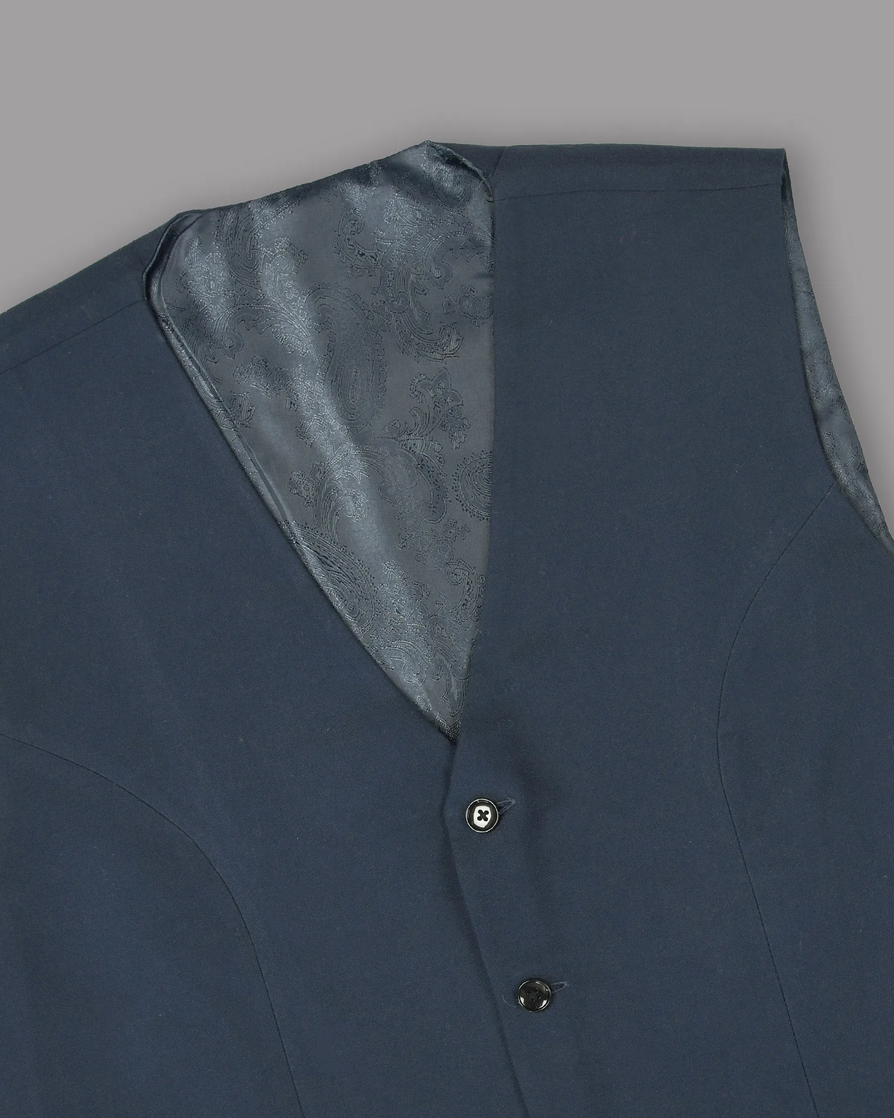 Aegean Blue Premium Cotton Waistcoat