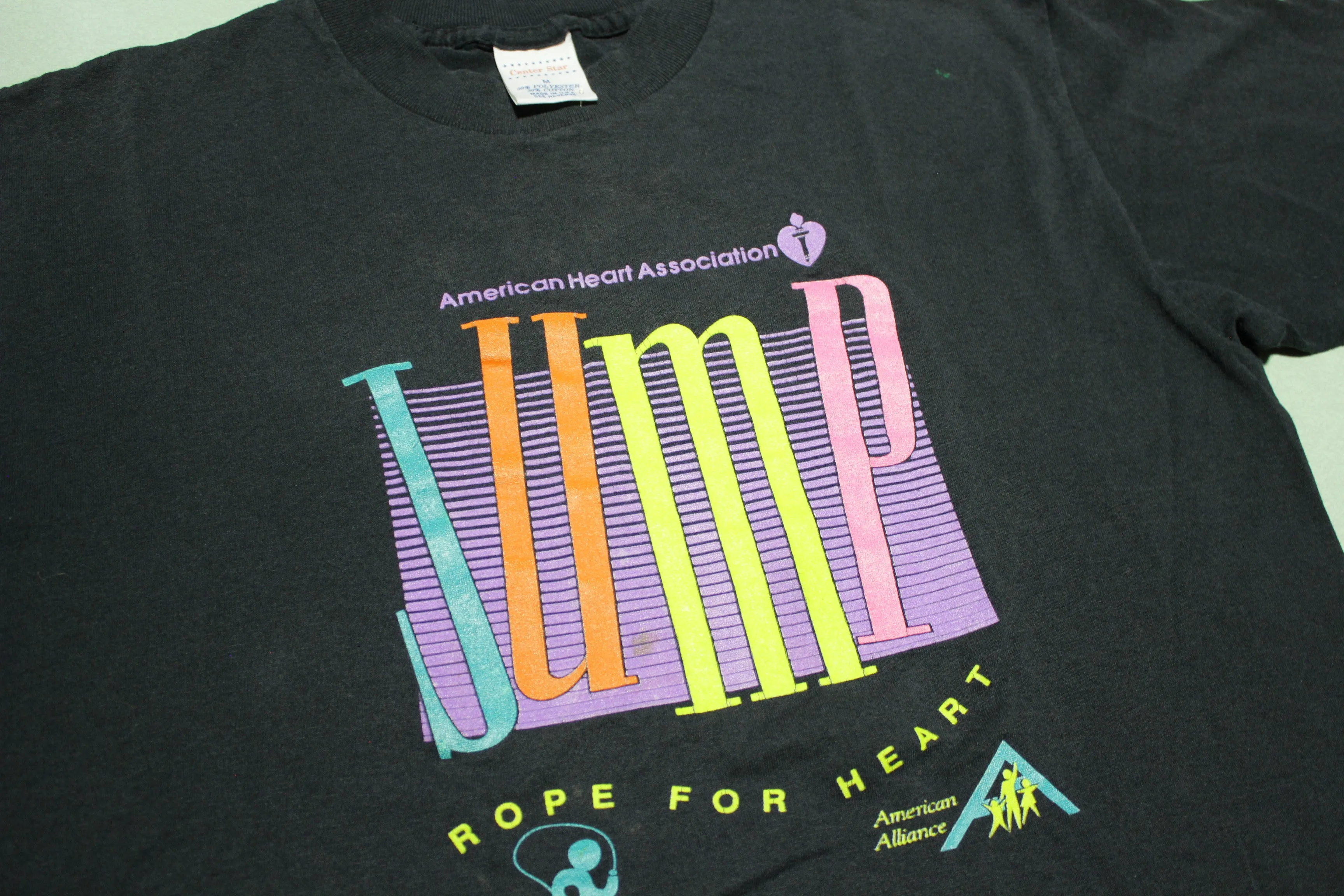 American Heart Association Jump Rope For Heart Vintage 90's USA T-Shirt