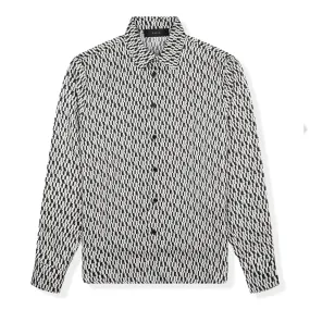 Amiri All Over Silk White Black Shirt