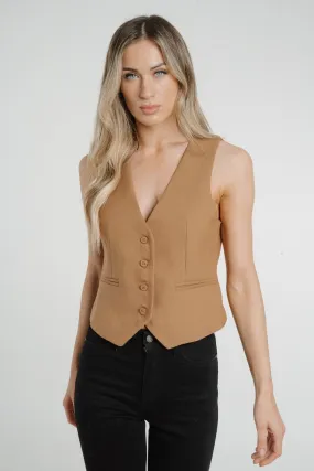 Arabella Waistcoat In Camel