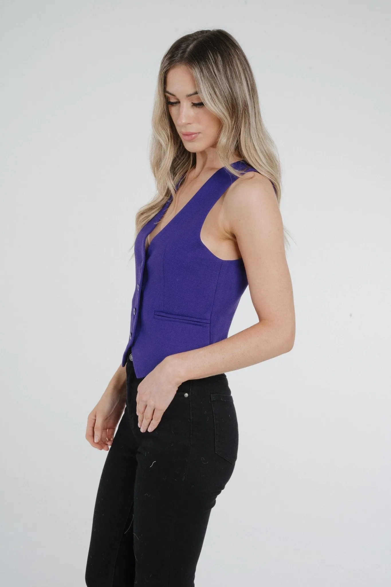 Arabella Waistcoat In Purple