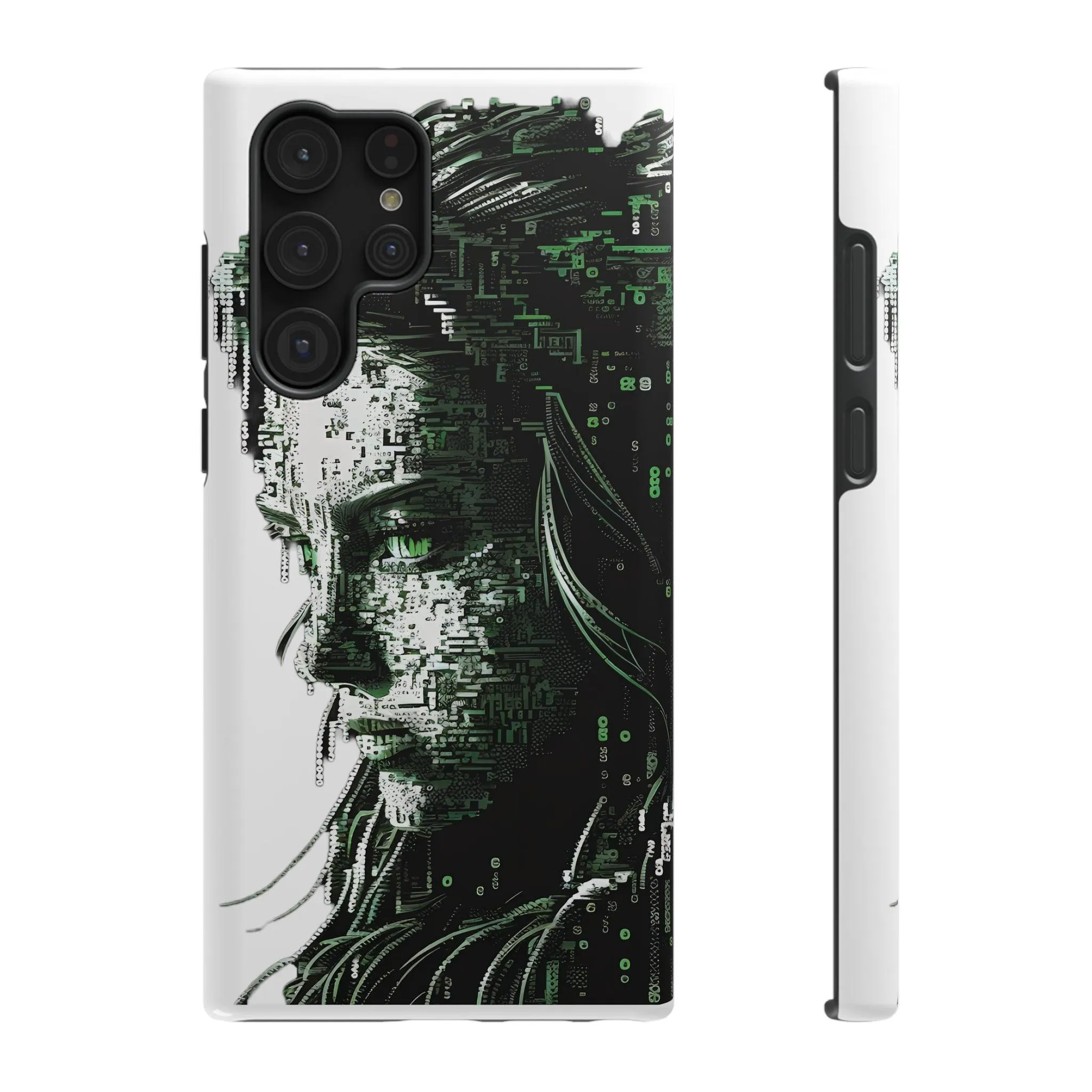 Artificial Intelligence AI Phone Case - Digital / Ansi / Ascii / the Matrix / AI / Lucy Woman - Samsung and Iphone