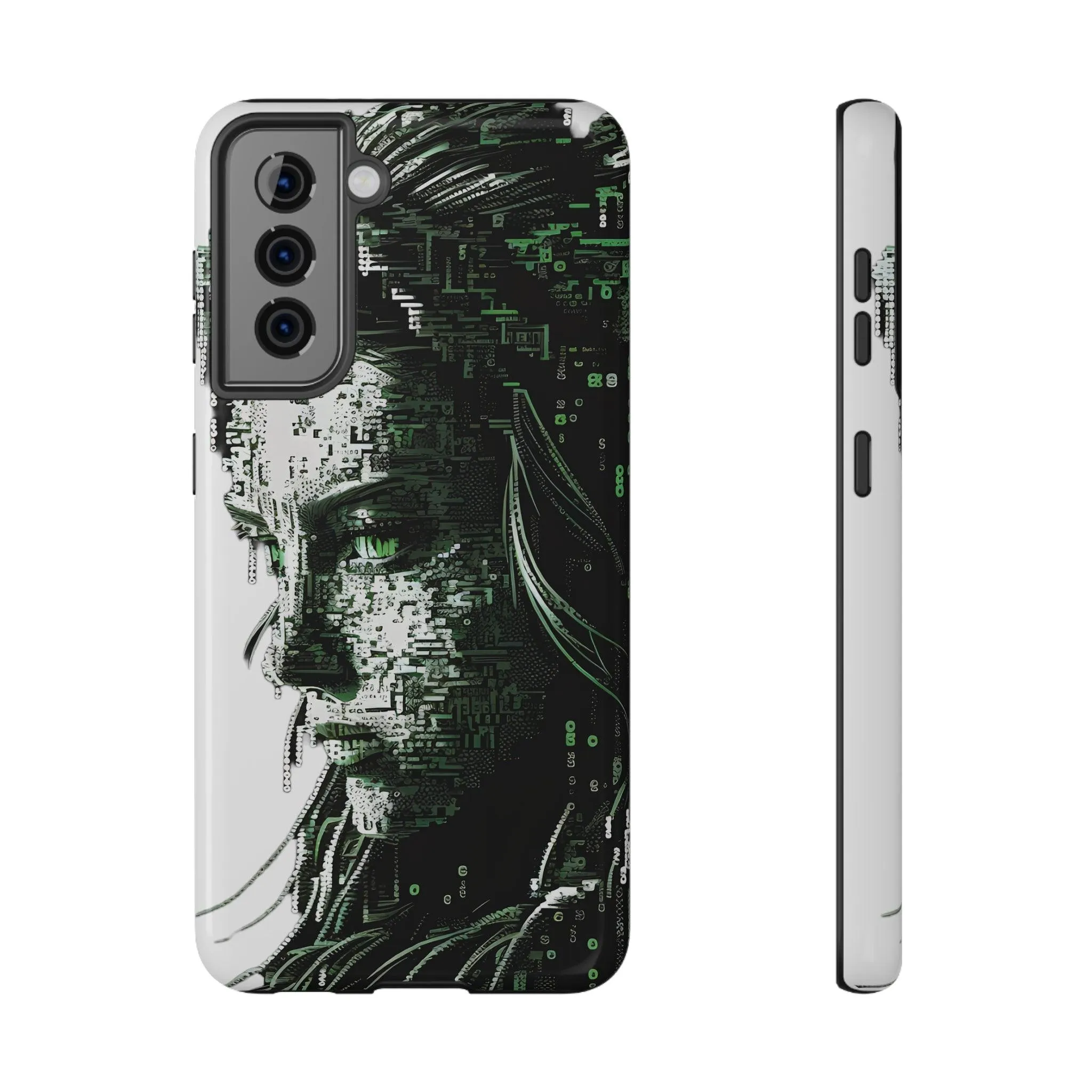 Artificial Intelligence AI Phone Case - Digital / Ansi / Ascii / the Matrix / AI / Lucy Woman - Samsung and Iphone