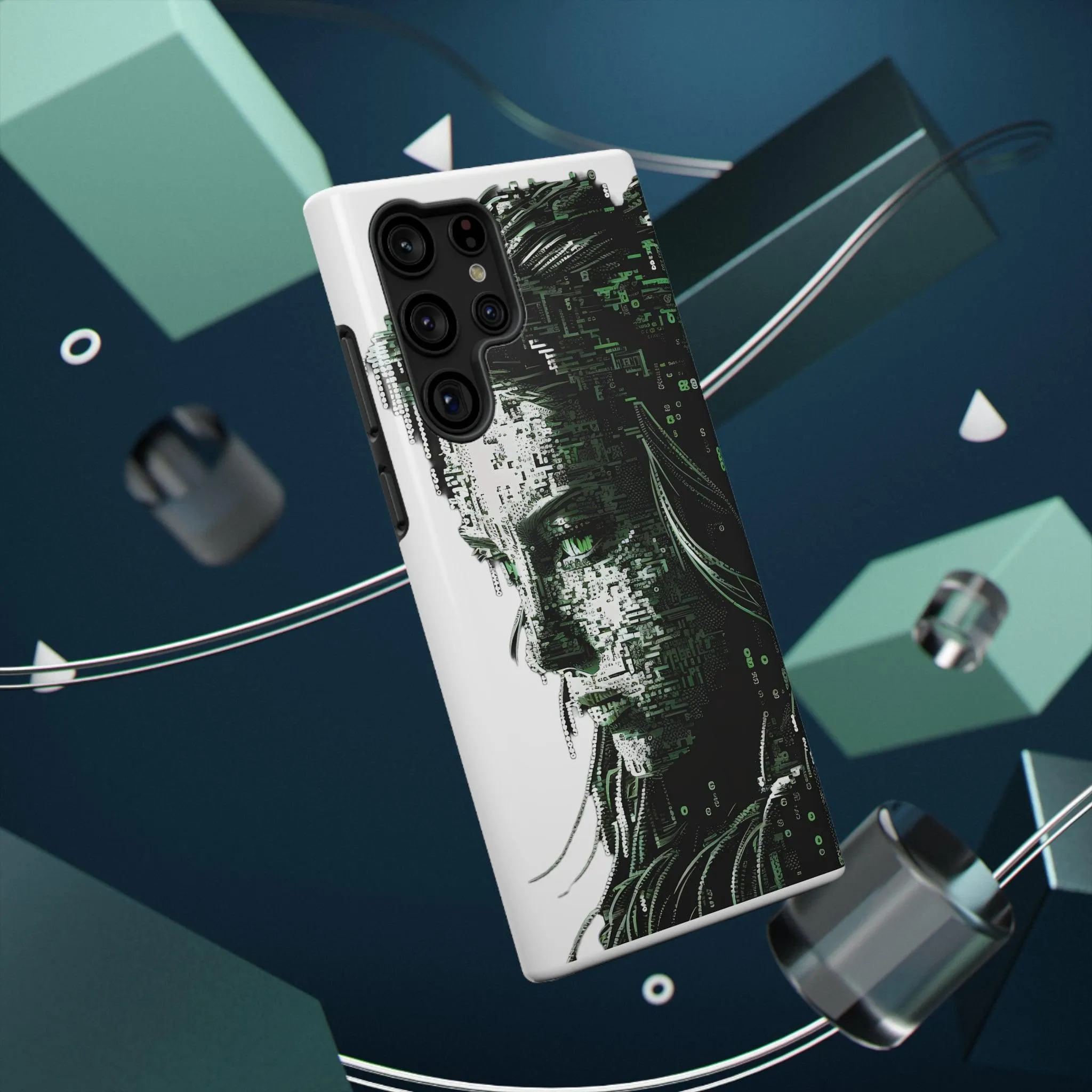 Artificial Intelligence AI Phone Case - Digital / Ansi / Ascii / the Matrix / AI / Lucy Woman - Samsung and Iphone