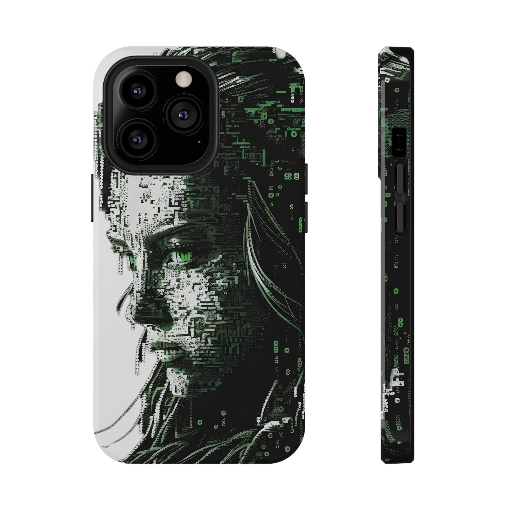 Artificial Intelligence AI Phone Case - Digital / Ansi / Ascii / the Matrix / AI / Lucy Woman - Samsung and Iphone