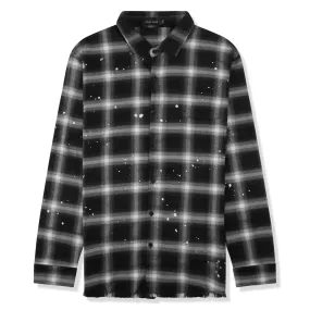 Azat Mard Check Logo Shirt Black