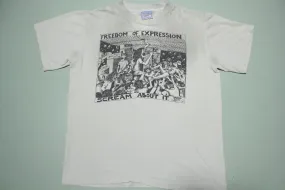 BadBob Vintage Concert 1992 Freedom Of Expression Punk Grunge 90s T-Shirt