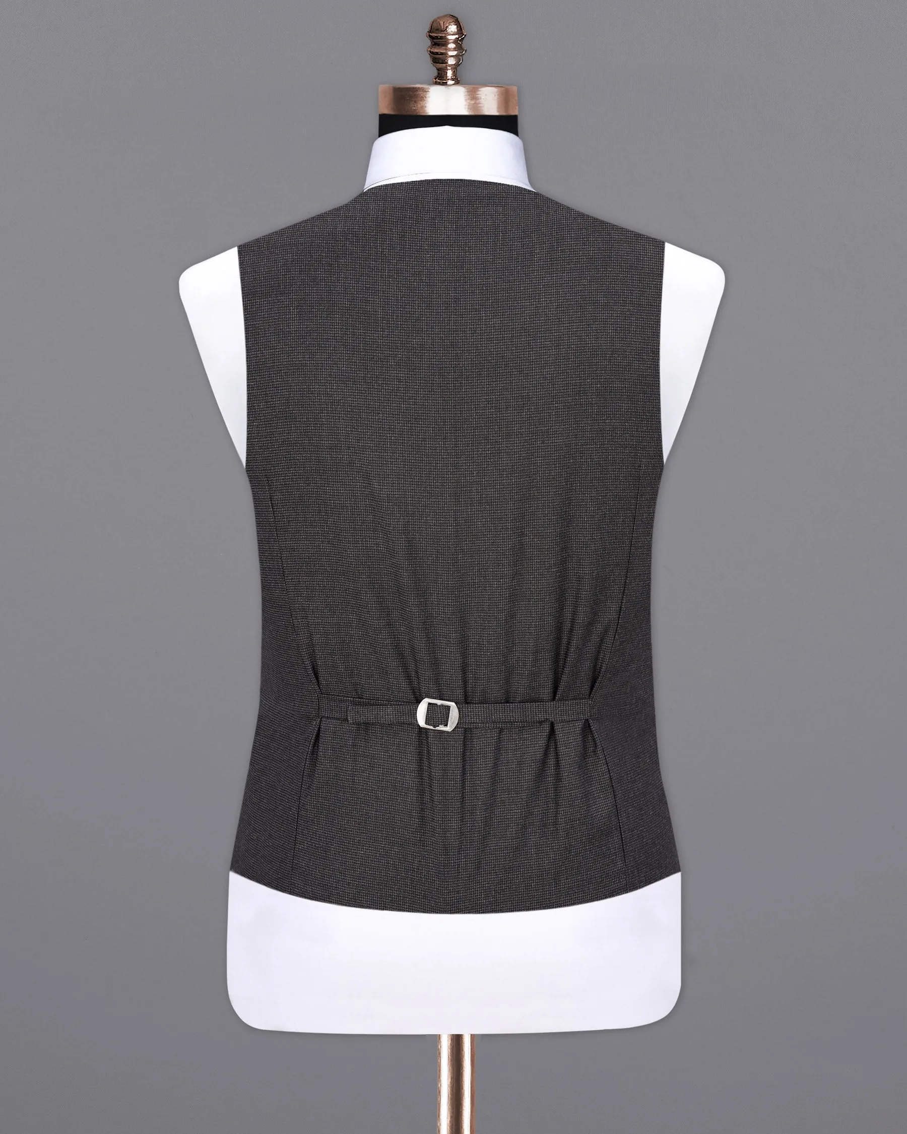 Baltic Sea Grey Textured Waistcoat