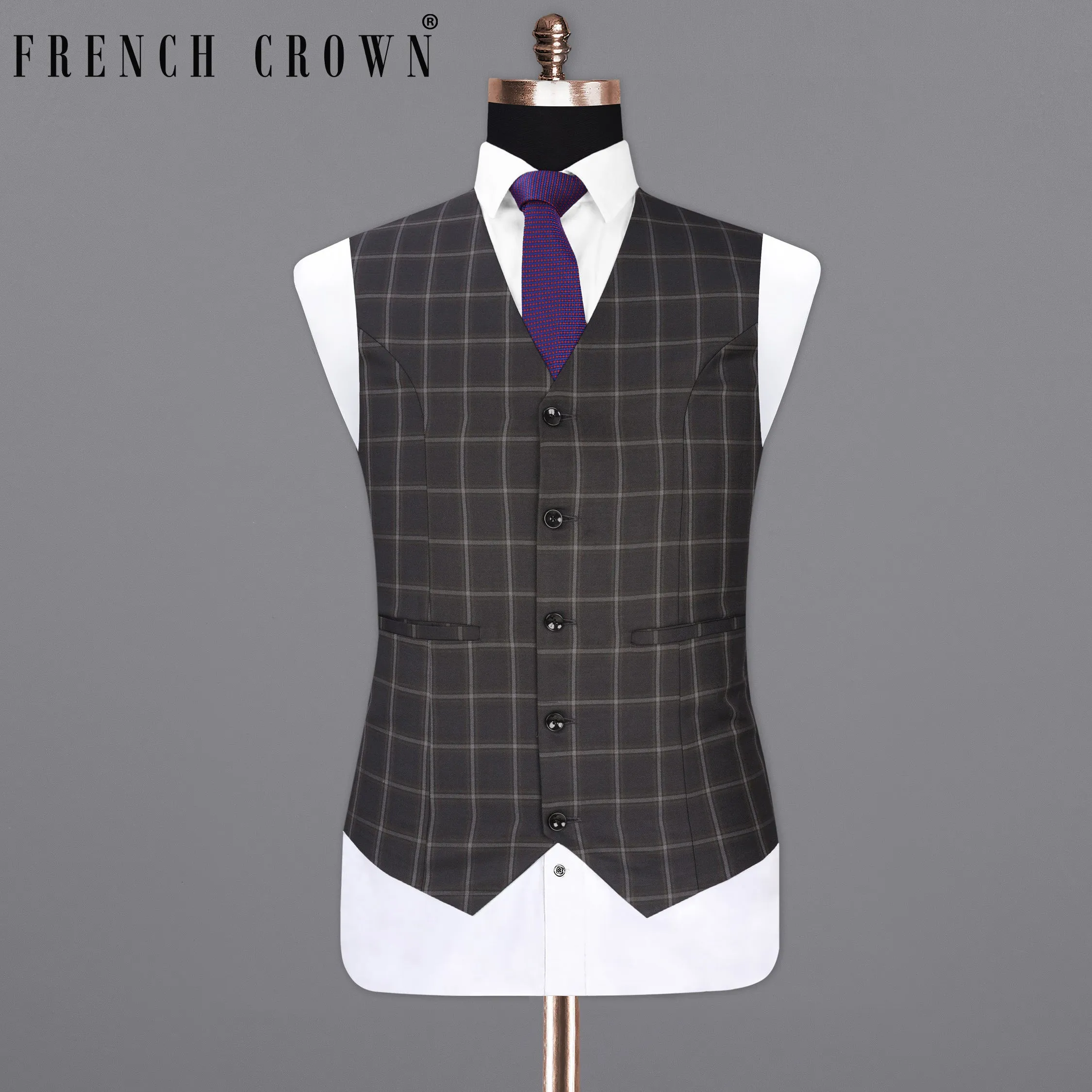 Baltic Sea Plaid Waistcoat