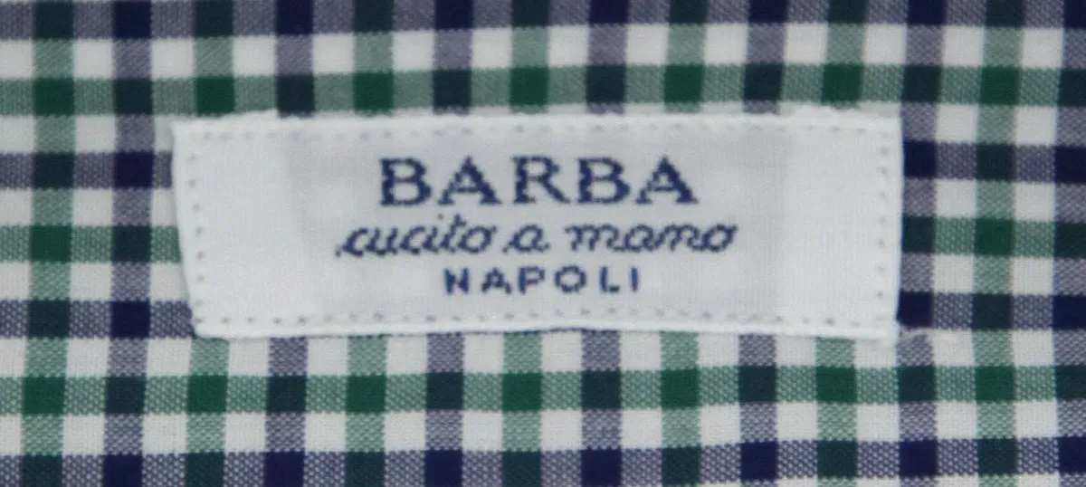 Barba Napoli Green Shirt - Slim