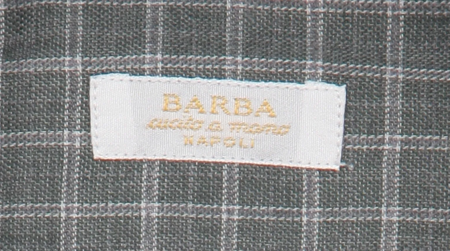 Barba Napoli Olive Green Shirt - Slim