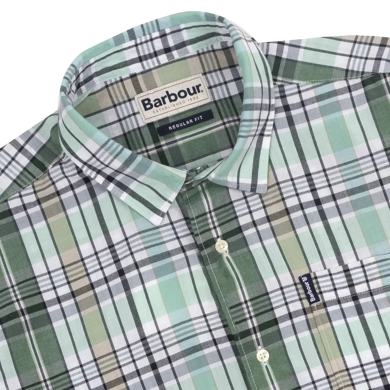 Barbour Madras 7 Summer Shirt Green