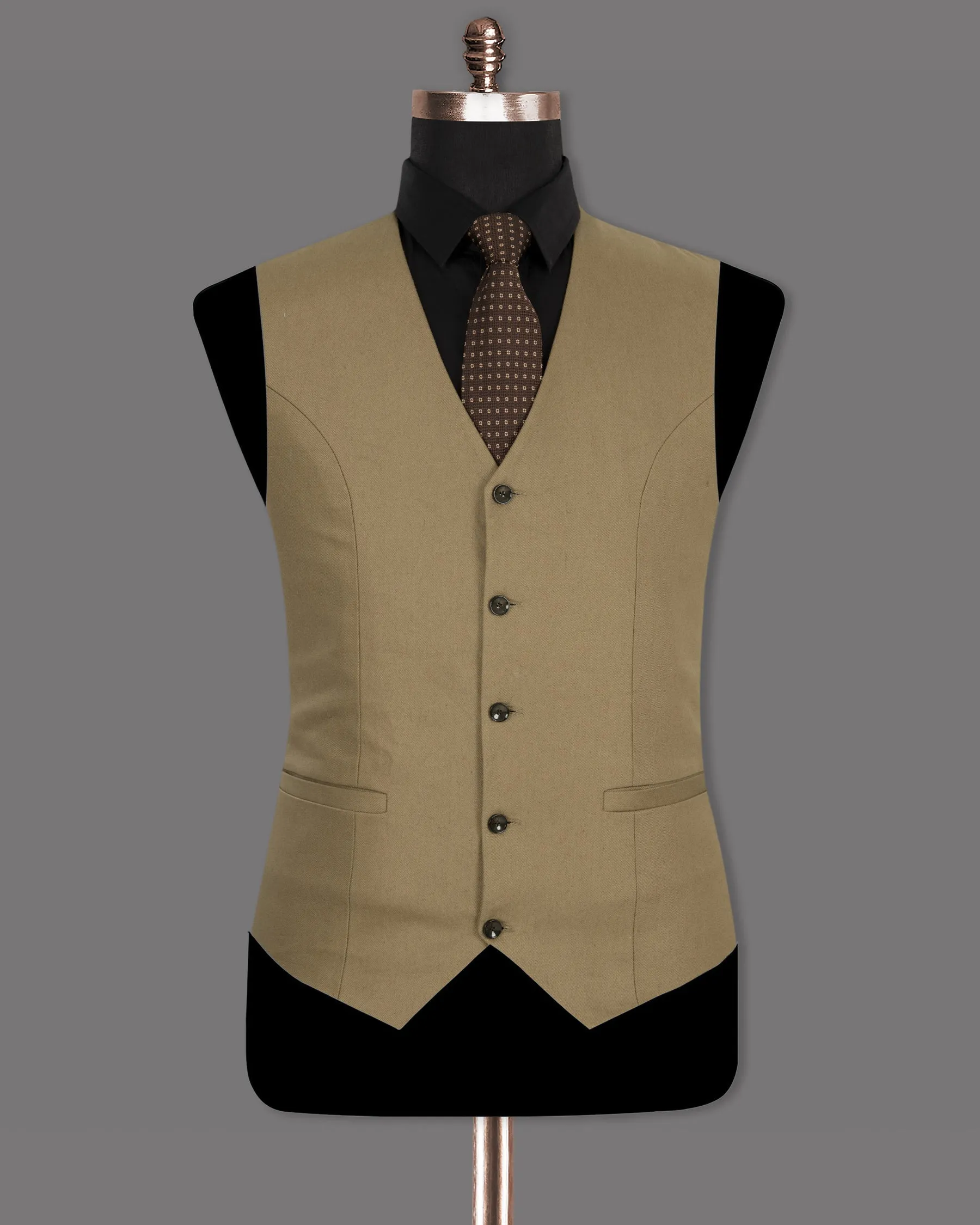 Barley Corn Brown Premium Cotton Waistcoat