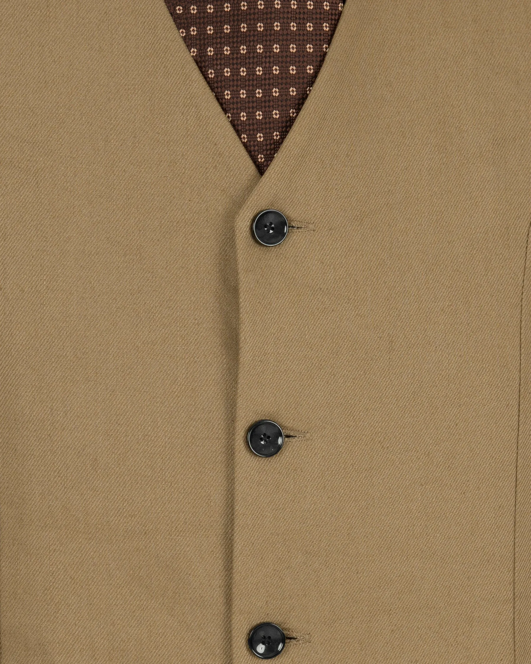 Barley Corn Brown Premium Cotton Waistcoat