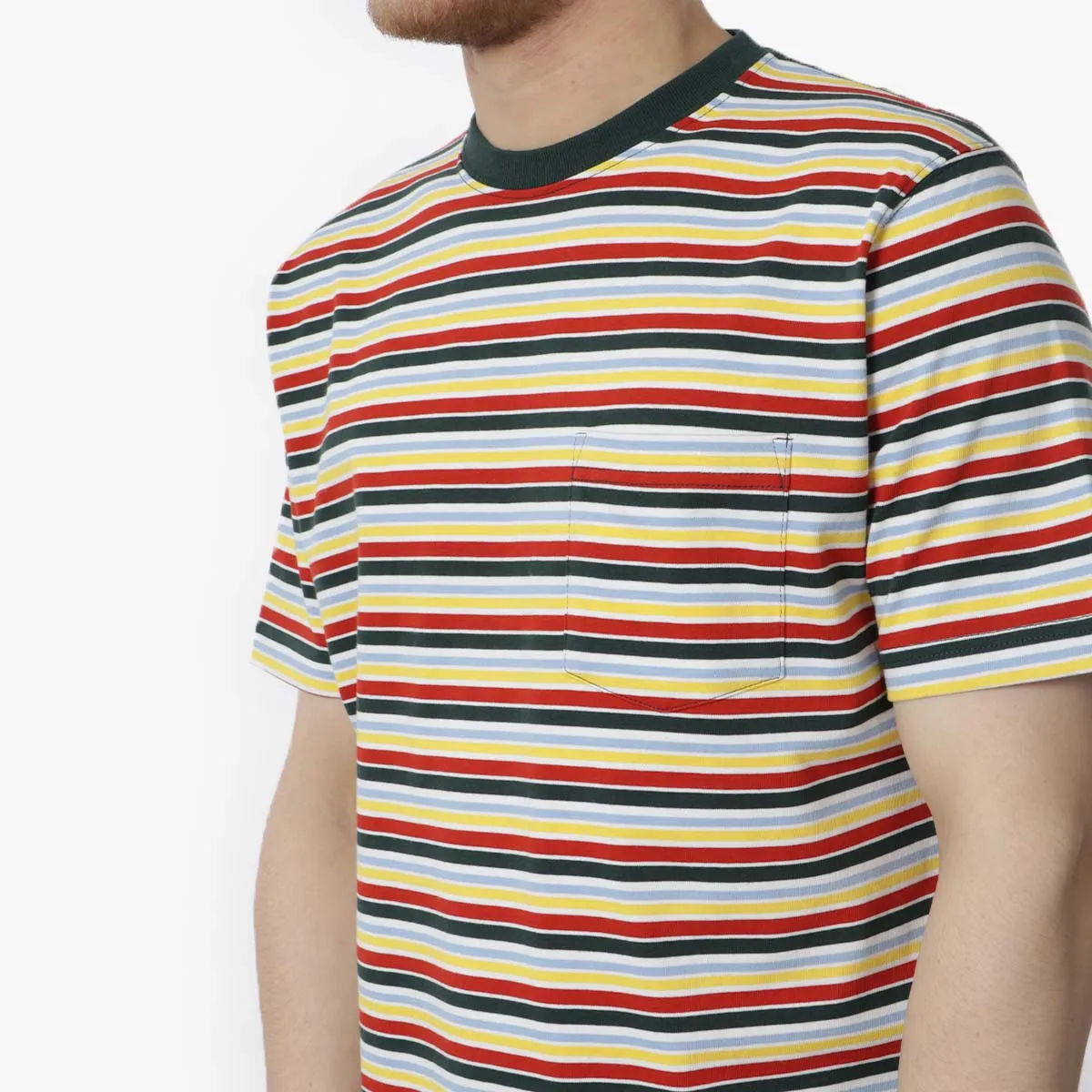 Beams Plus Multi Stripe Pocket T-Shirt