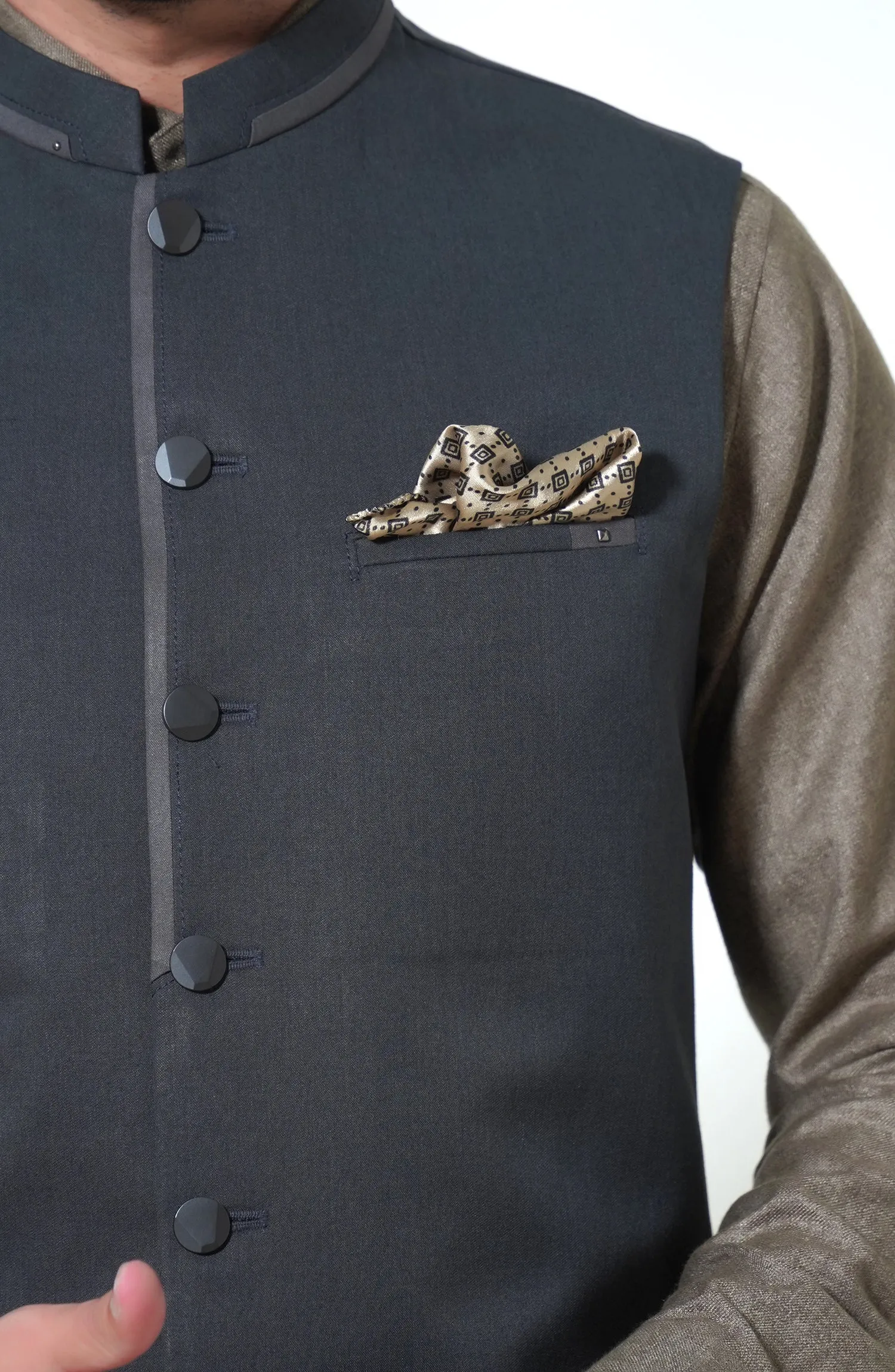 Blended Waistcoat - Charcoal