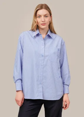 Blue Stripe Oversized Shirt