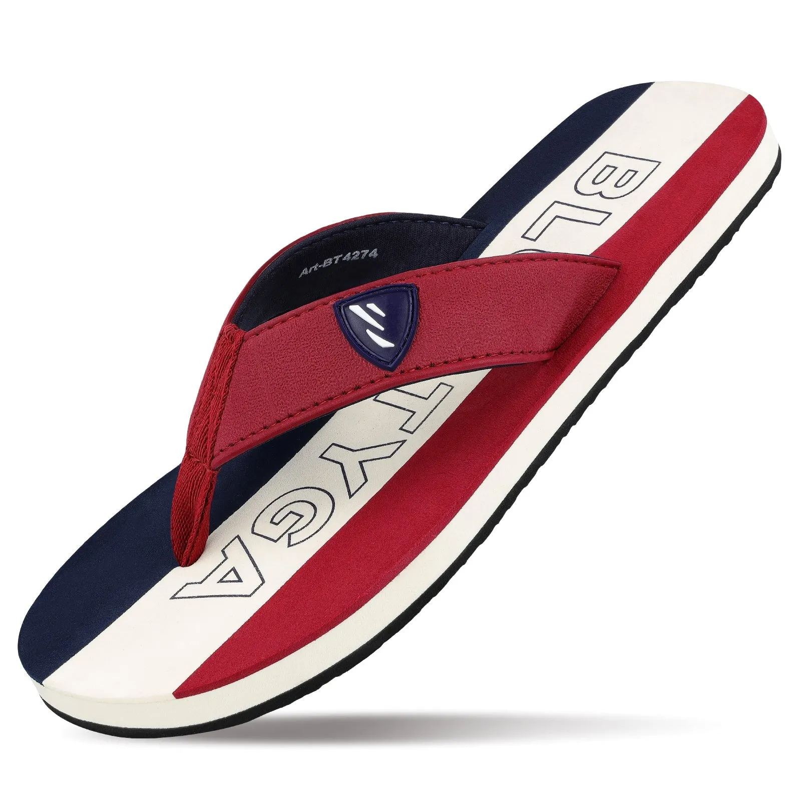 Blue Tyga Gents Flip Flop Thong  - BT4274 Maroon Blue