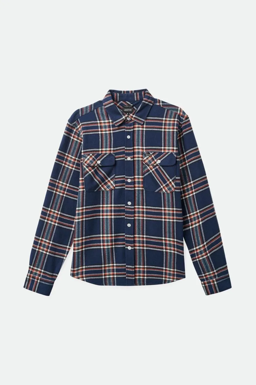 Bowery Flannel - Washed Navy/Off White/Terracotta