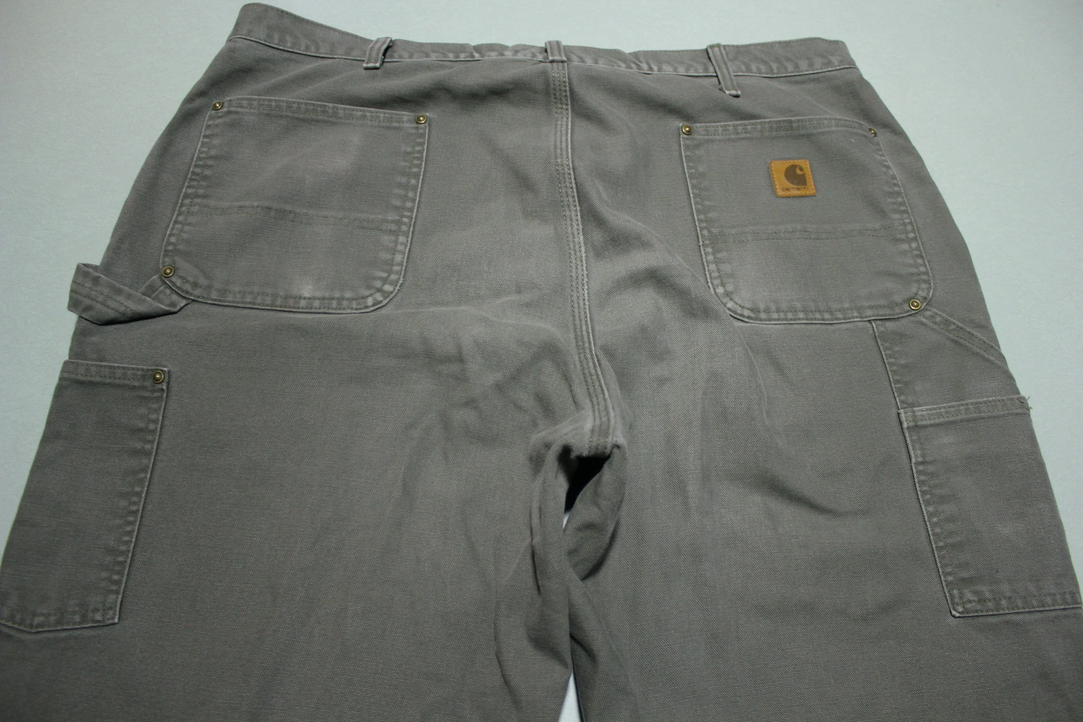 Carhartt Vintage Distressed B136 Double Knee Front Work Construction Utility Pants MOS