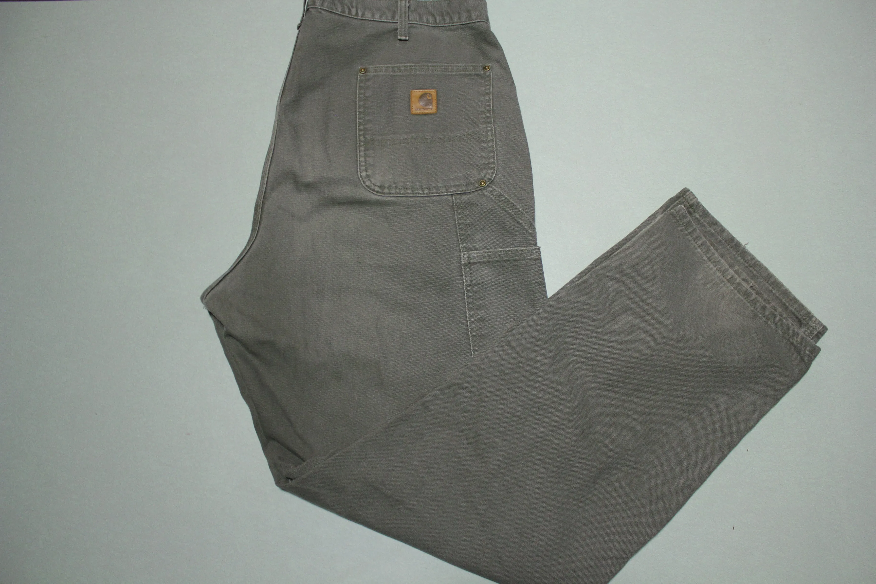 Carhartt Vintage Distressed B136 Double Knee Front Work Construction Utility Pants MOS