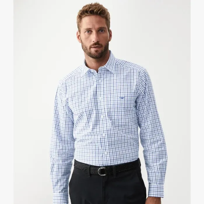 Collins Shirt - Check - Pale Blue/White