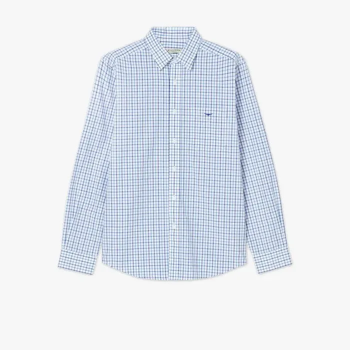 Collins Shirt - Check - Pale Blue/White