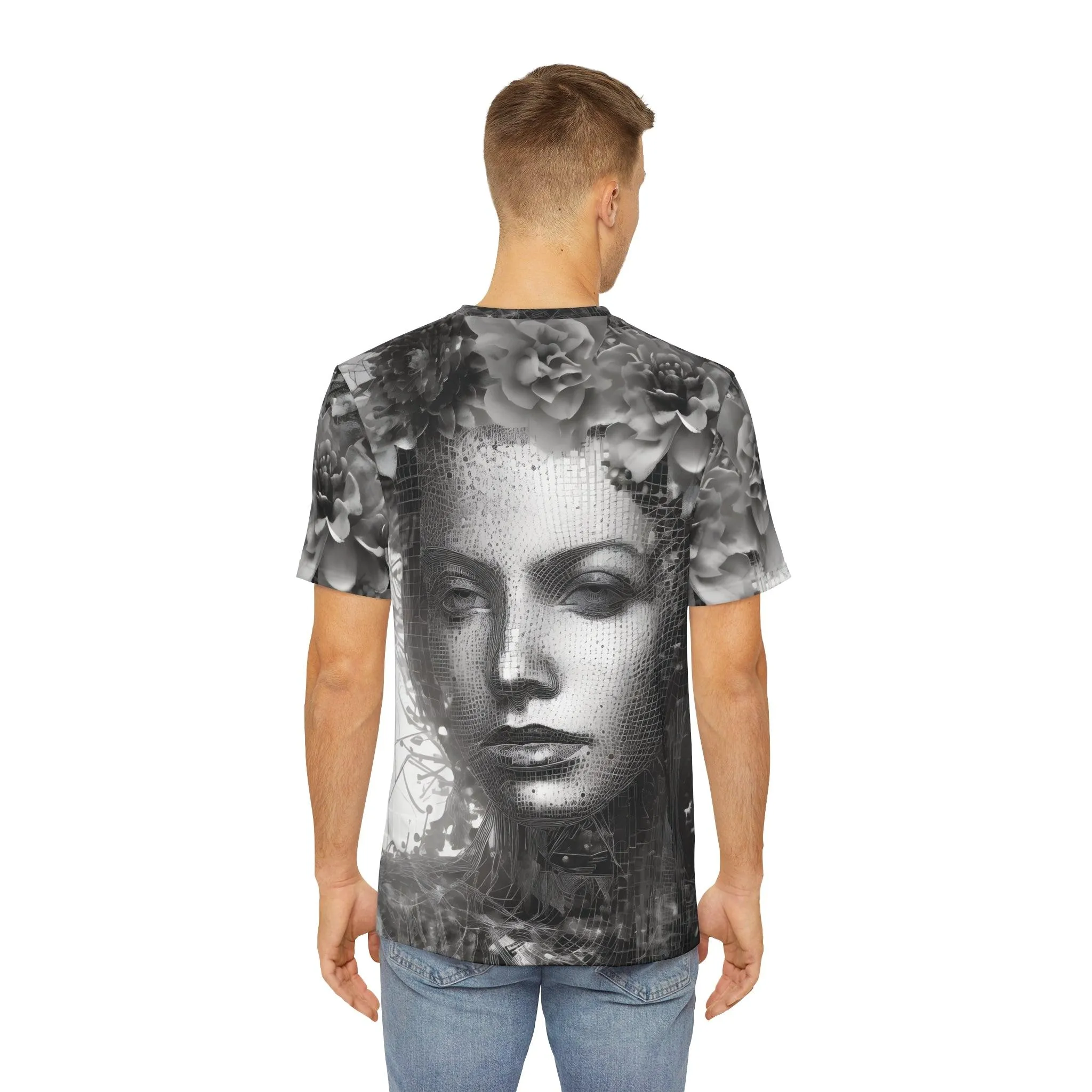 Cyber Matrix Rose Woman B&W Variation - Other Worldly Ethereal Vision Quest Shirt