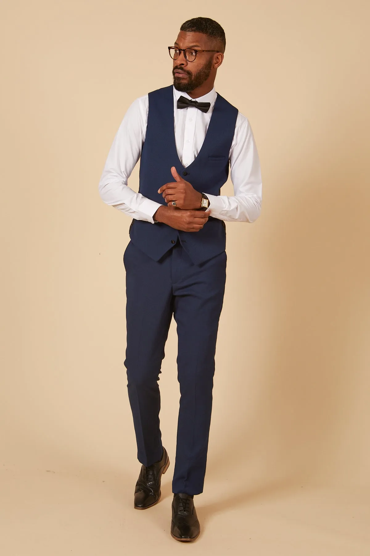 DALTON - Royal Blue Diamond Waistcoat