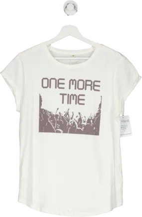 Disko Kids White One More Time Slogan Print T Shirt UK M