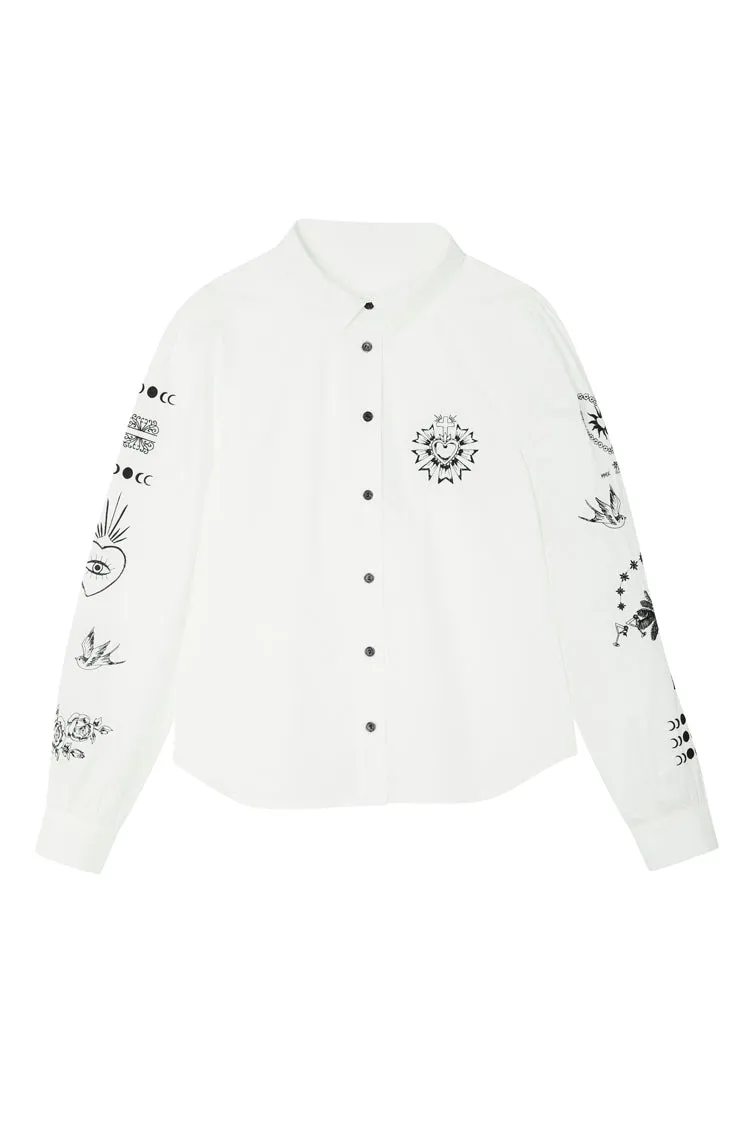 Embroidered Tattoo Shirt