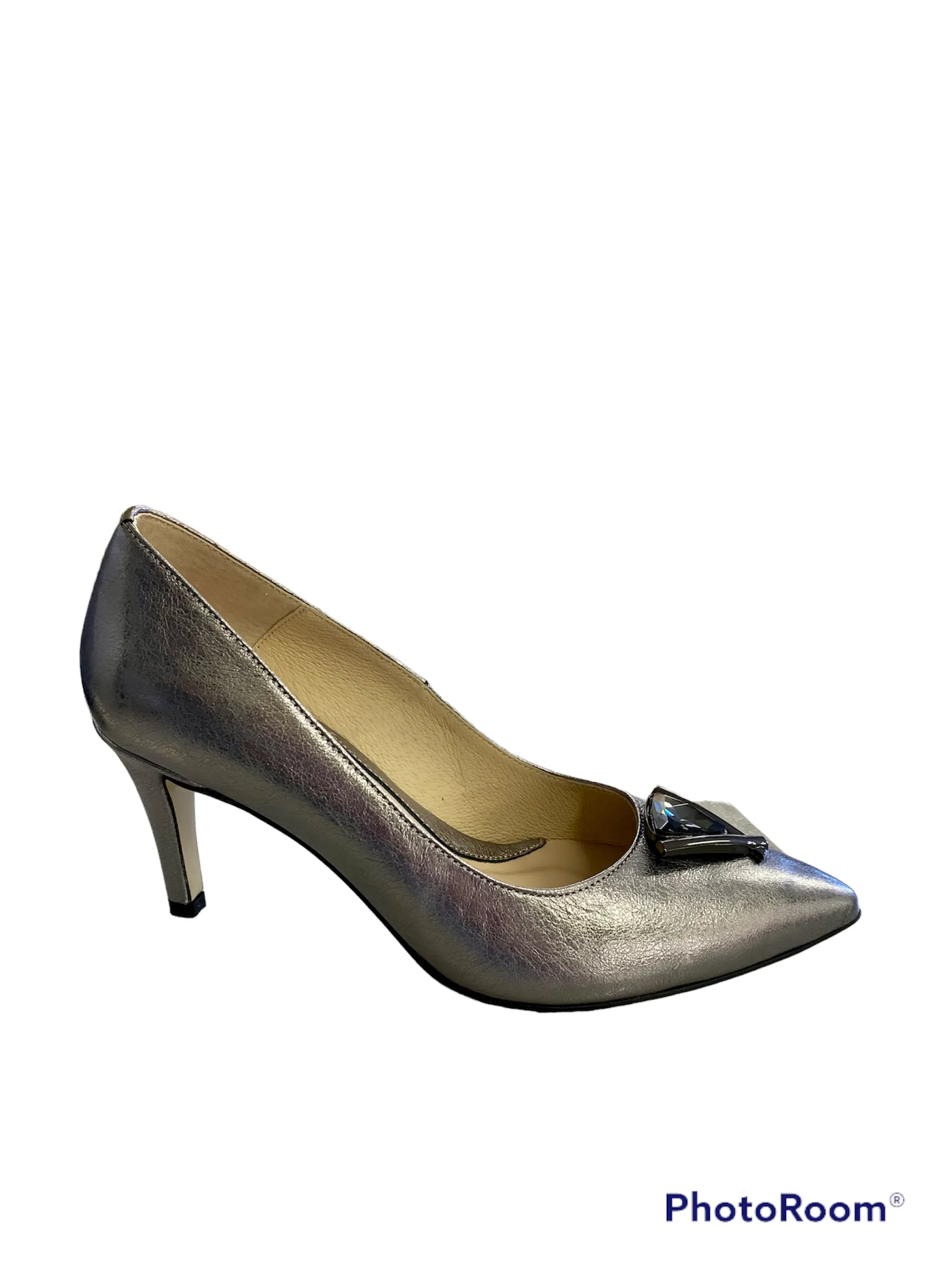 Emis Court Shoe in Pewter