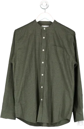 Fitz & Fro Green Organic Cotton Collarless Shirt UK M