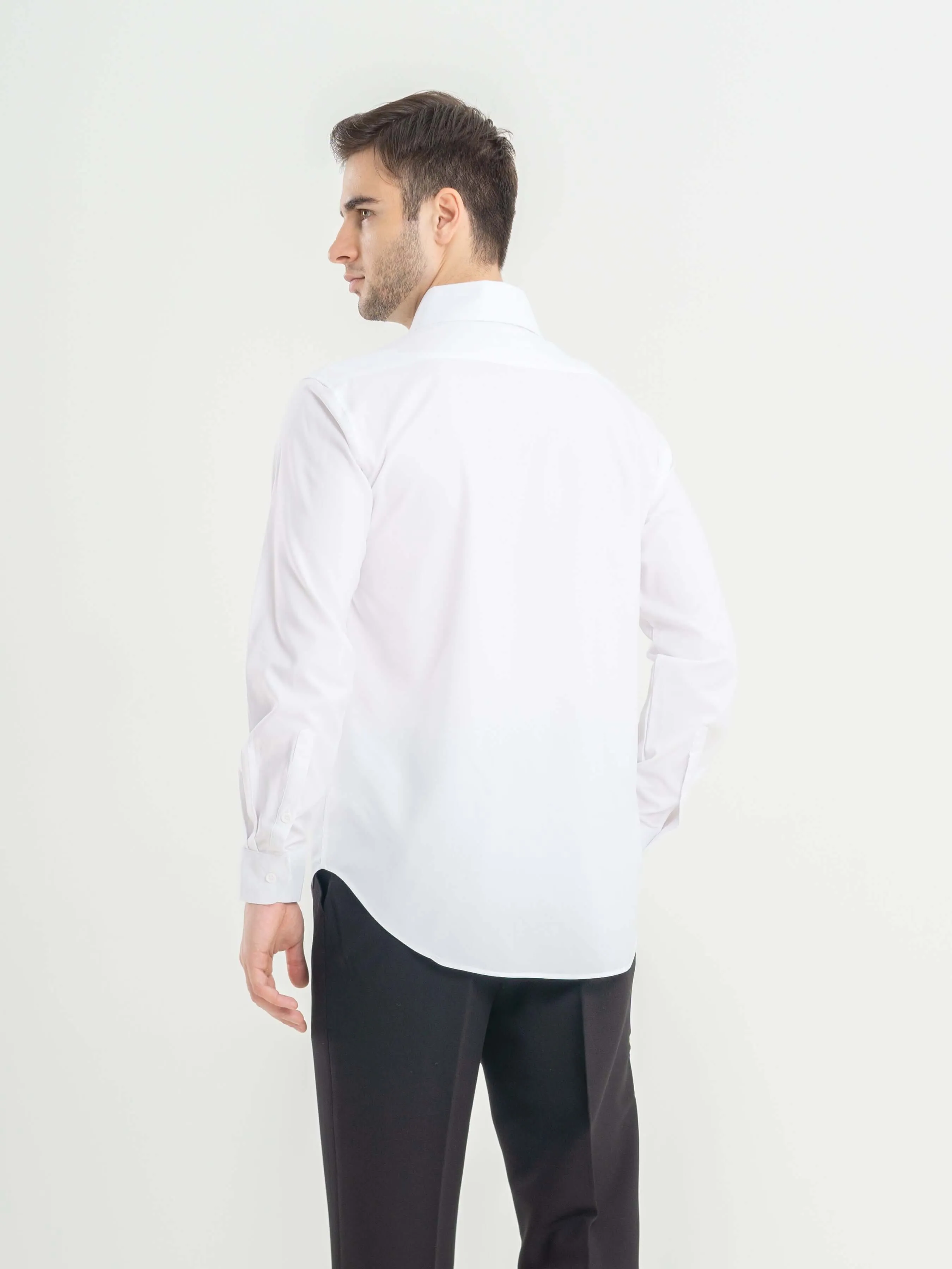 Formal Shirt - White Windsor Collar (Aqua-Free)