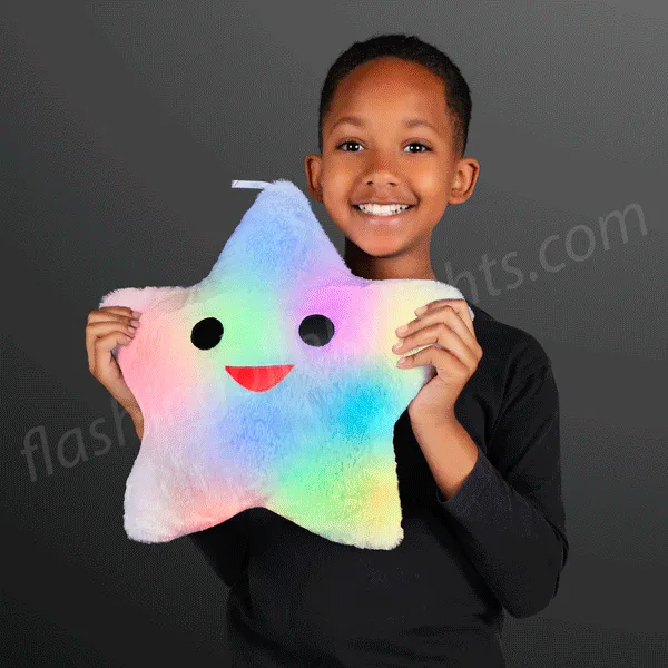 Happy Star Light Up Pillows