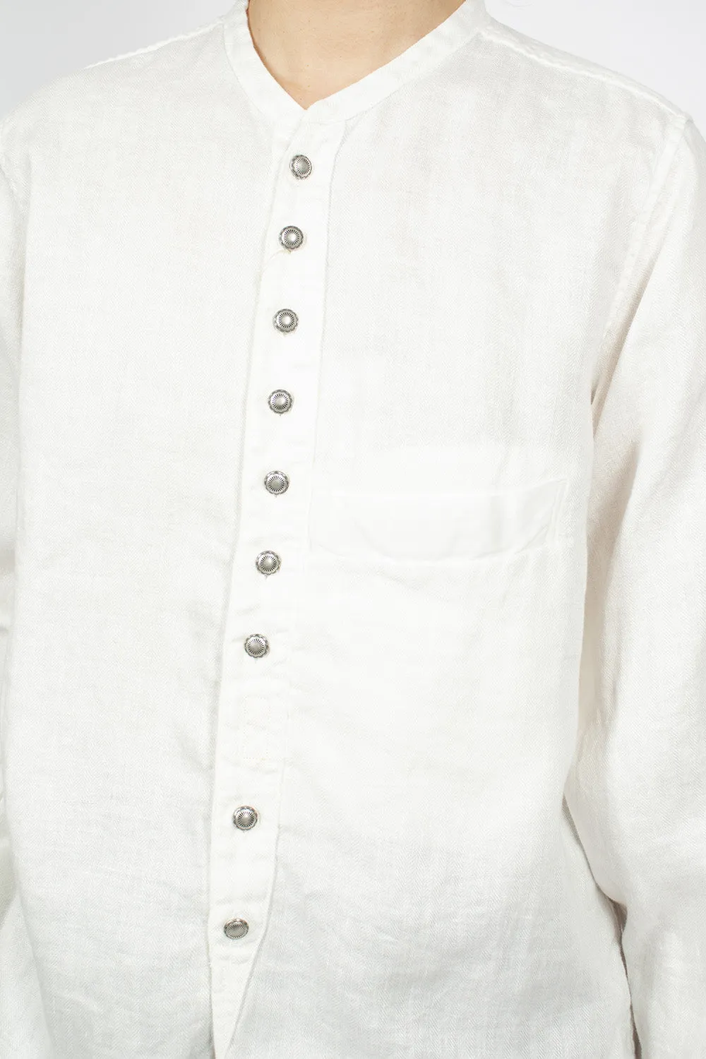 Herringbone Penny Shirt White