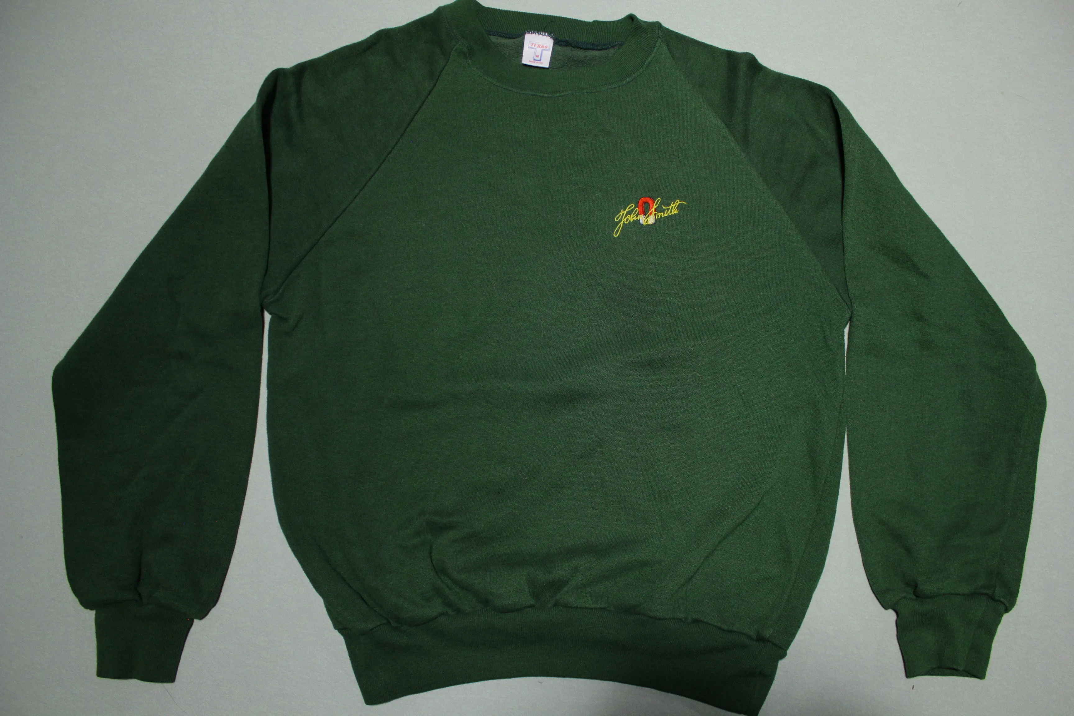 John Smith Magnet Bitter UK Brewery Vintage 80's Embroidered Logo Crewneck Sweatshirt