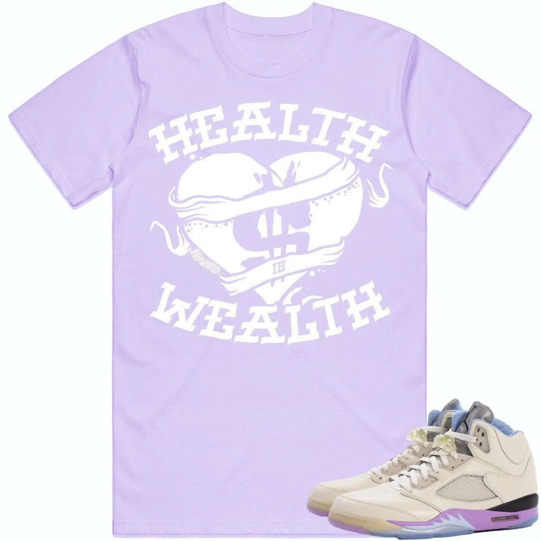 Jordan Retro 5 DJ Khaled Sail Violet 5s : Sneaker Shirt to Match - HEALTH