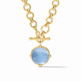 Julie Vos Honeybee Demi Necklace, Chalcedony Blue