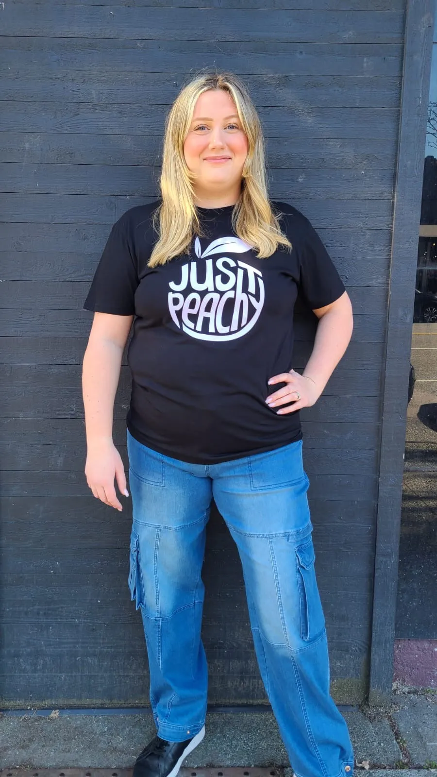 Just Peachy T-Shirt black with purple