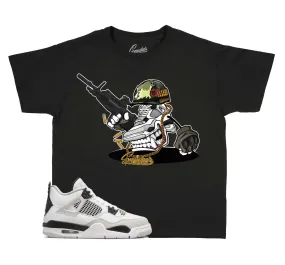 Kids - Military Black 4 Fly kicks Shirt