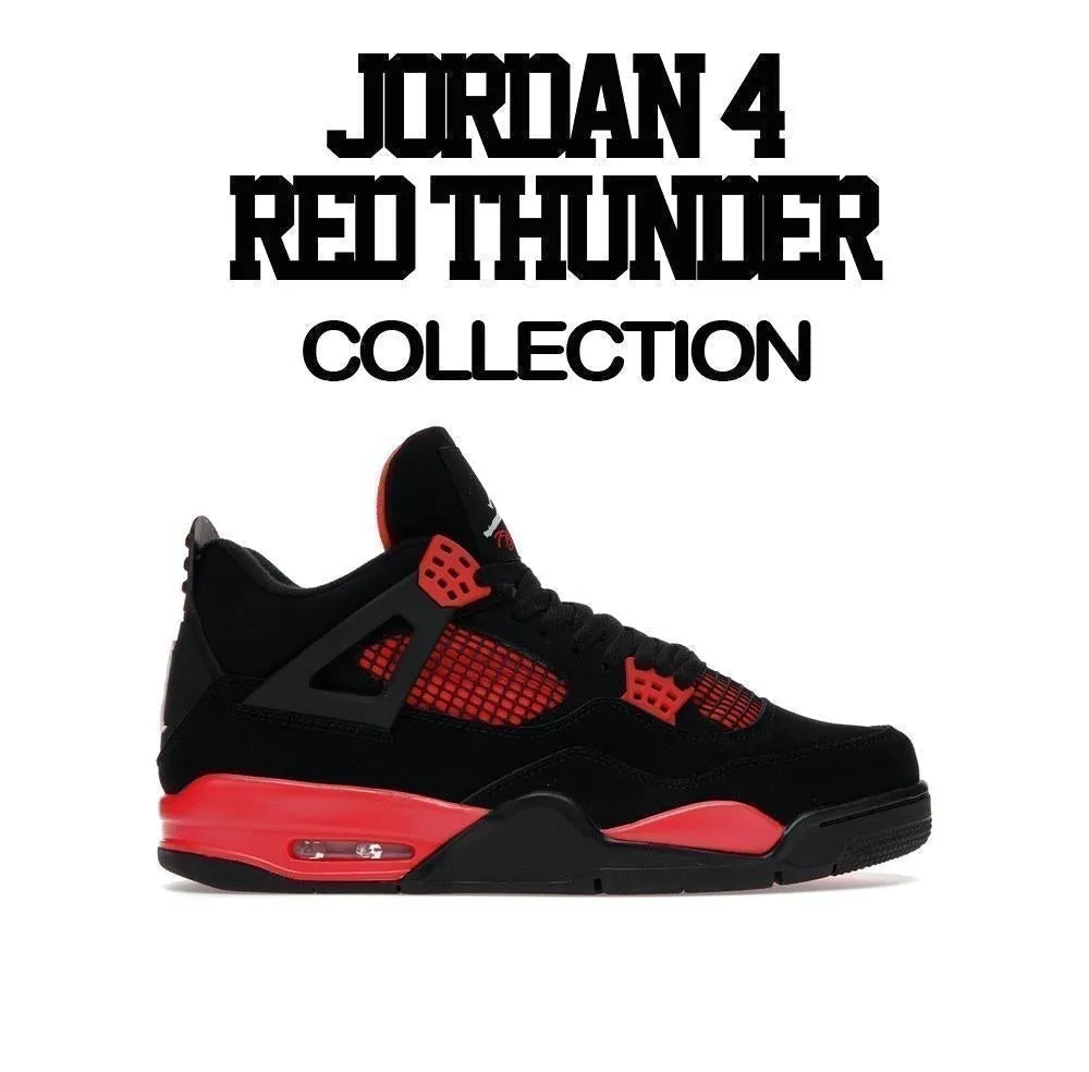 Kids Red Thunder 4 Shirt - Kicks - Black