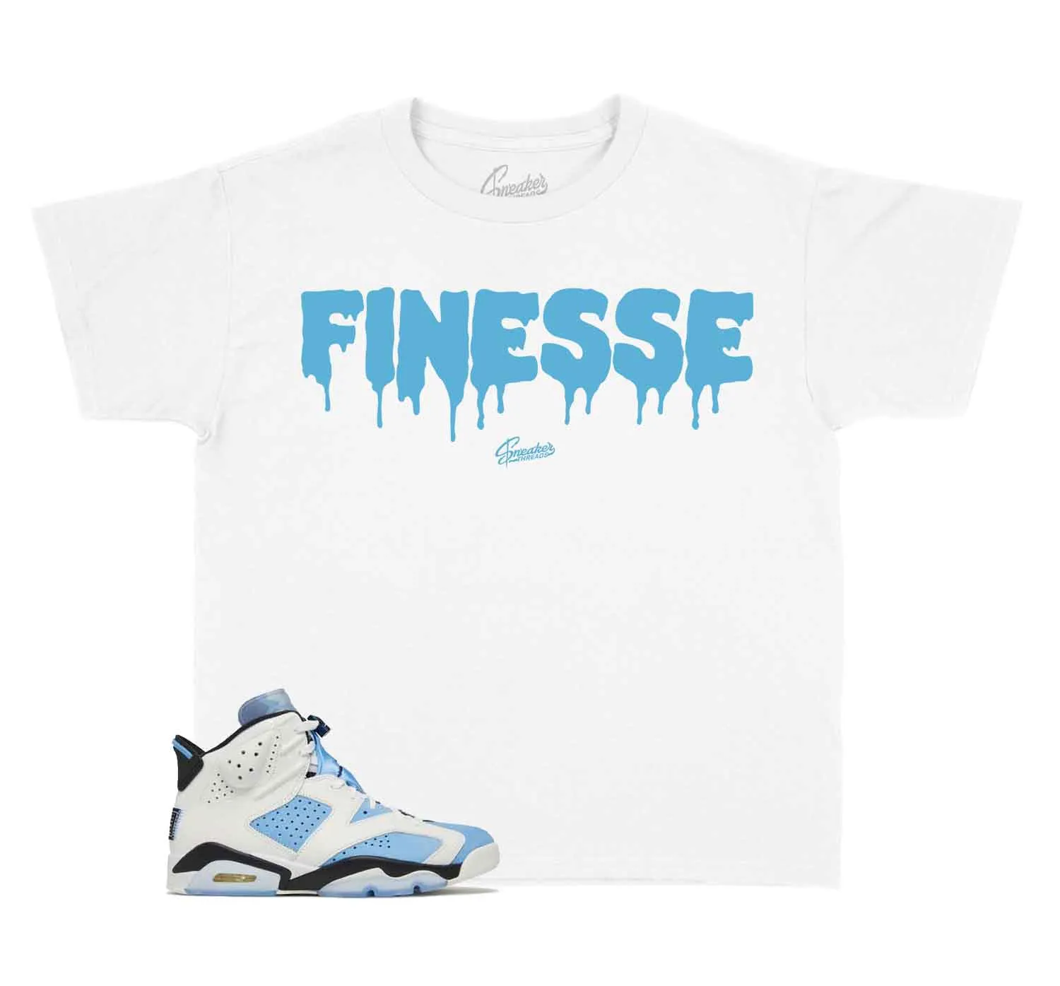 Kids University Blue 6 Shirt - Finesse - White