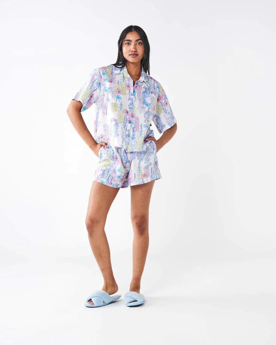 Kip & Co LADIES | Foxglove Forever Organic Cotton Shorts Pyjama Set