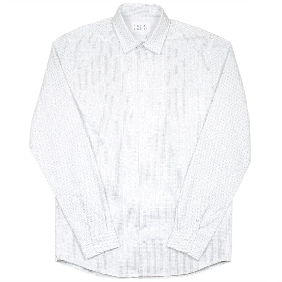 Libertine-Libertine - Passenger Burn Shirt - White with Black Dots