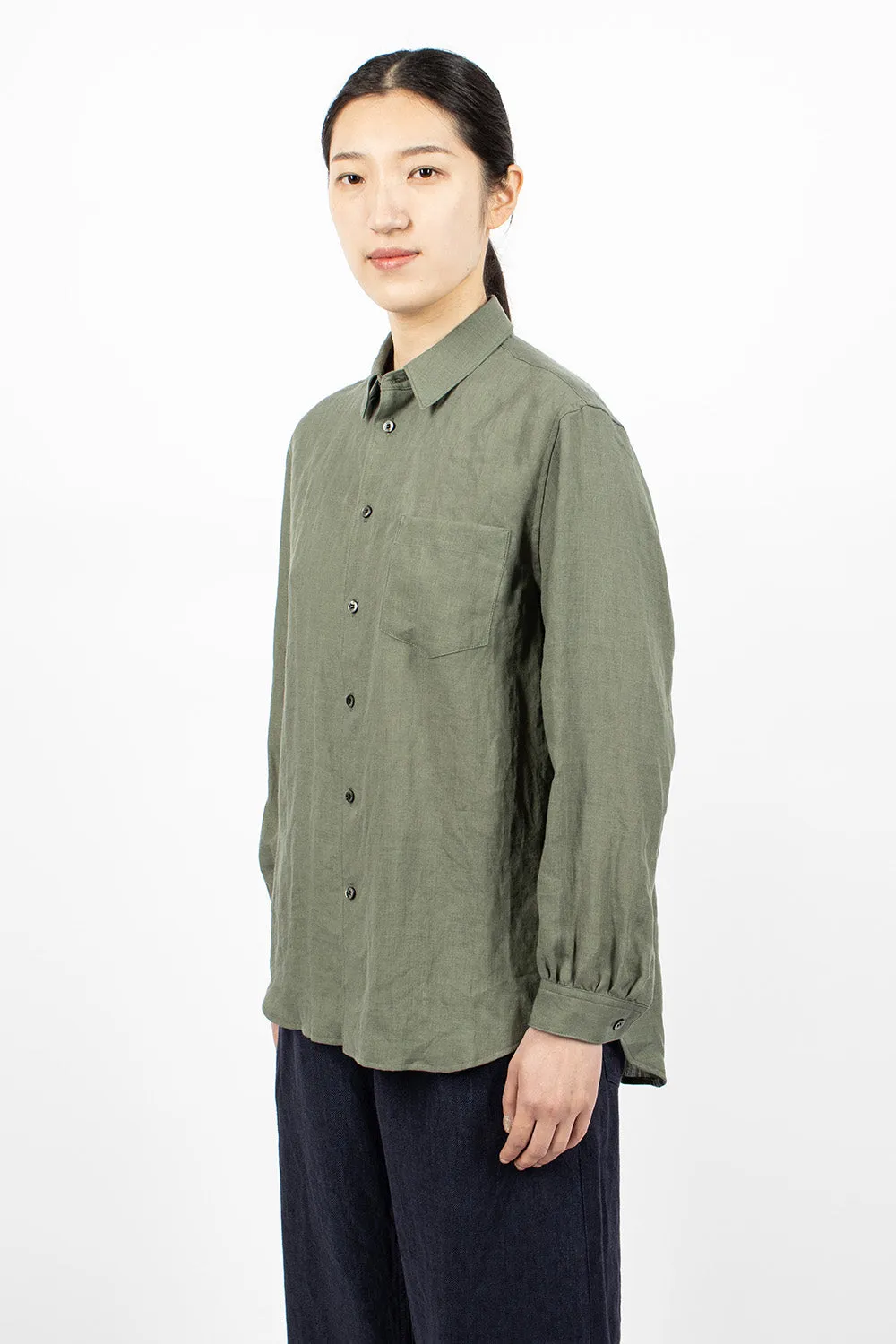 Linen Shirt Sage Green