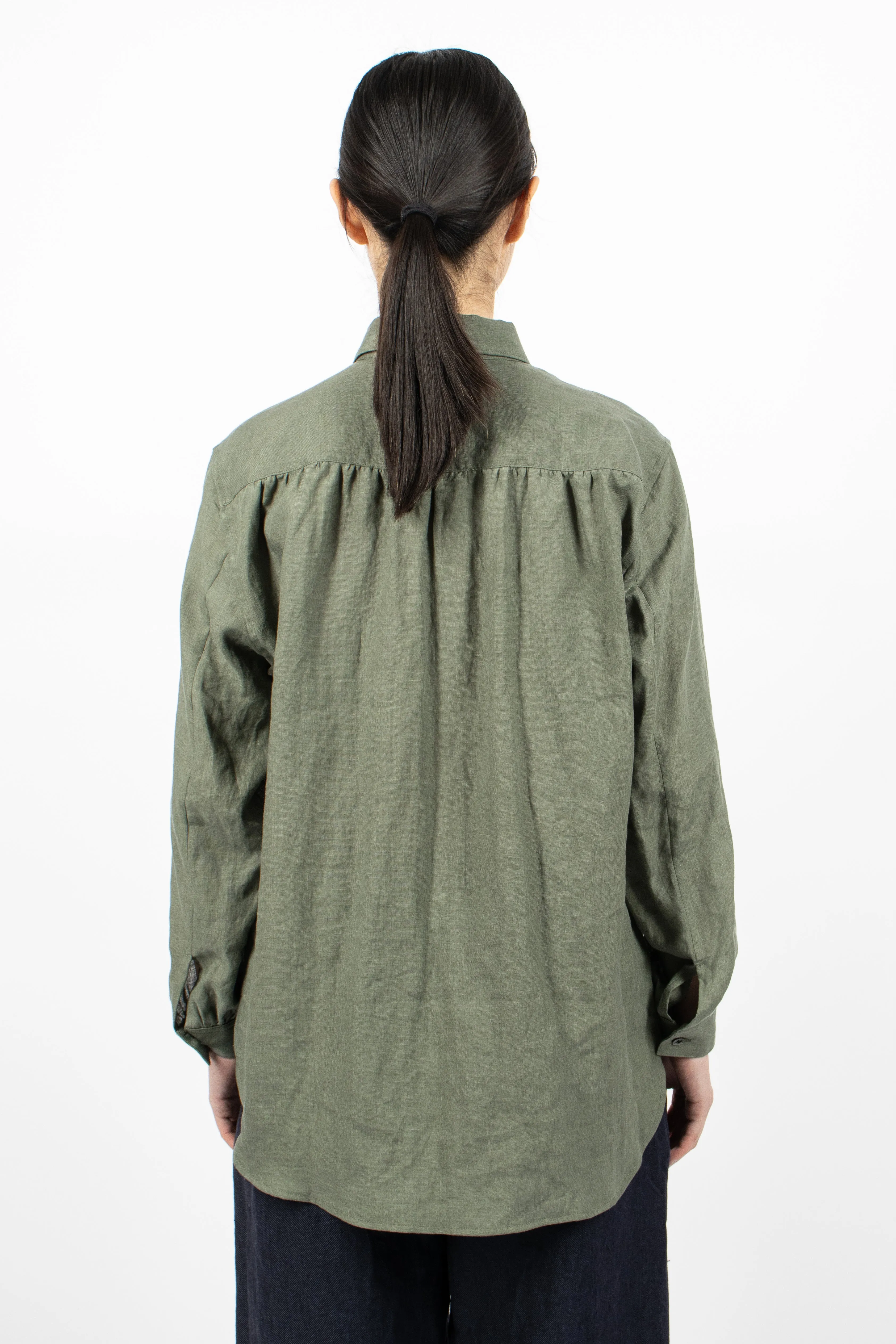 Linen Shirt Sage Green